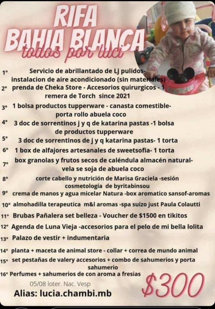 Todos por Luci: tiene 3 años, la viene peleando desde hace meses y necesita ayuda