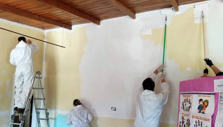 Vialidad nacional ejecutó mejoras edilicias en la escuela 16 del partido de Saavedra