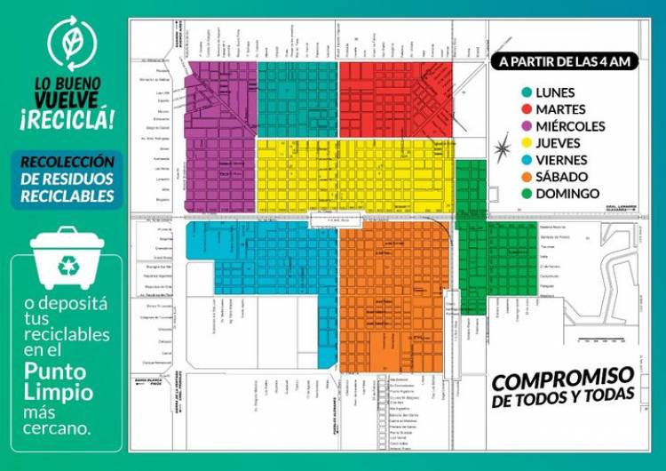 ¿Qué día pasa por tu barrio la recolección diferenciada de residuos reciclables?
