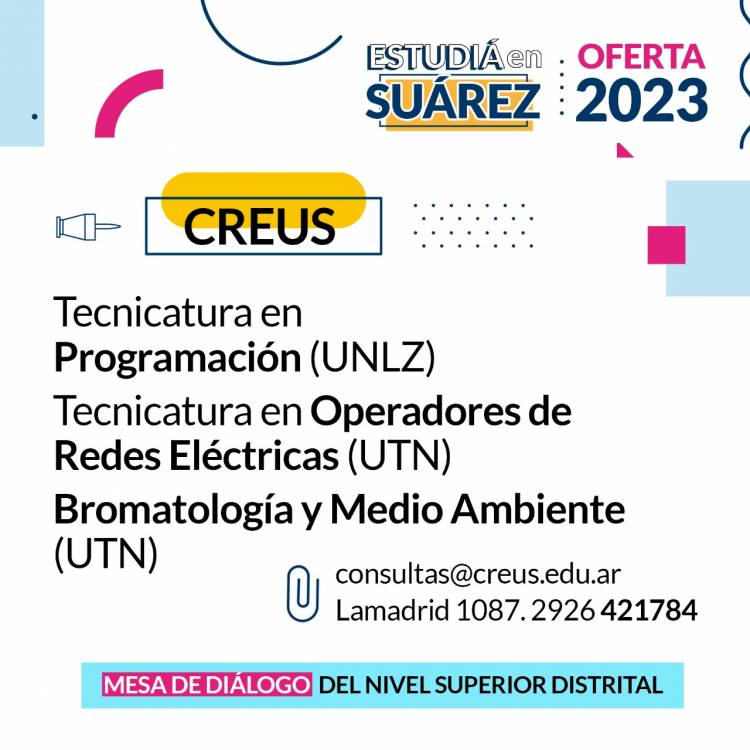 EDUCACION 2023: estudia en Suarez
