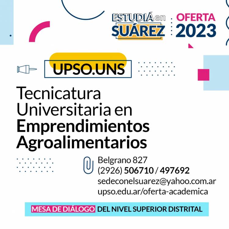 EDUCACION 2023: estudia en Suarez