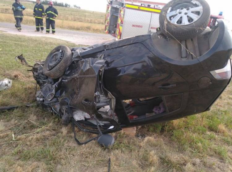Vuelco en la ruta 72: un suarense resultó herido