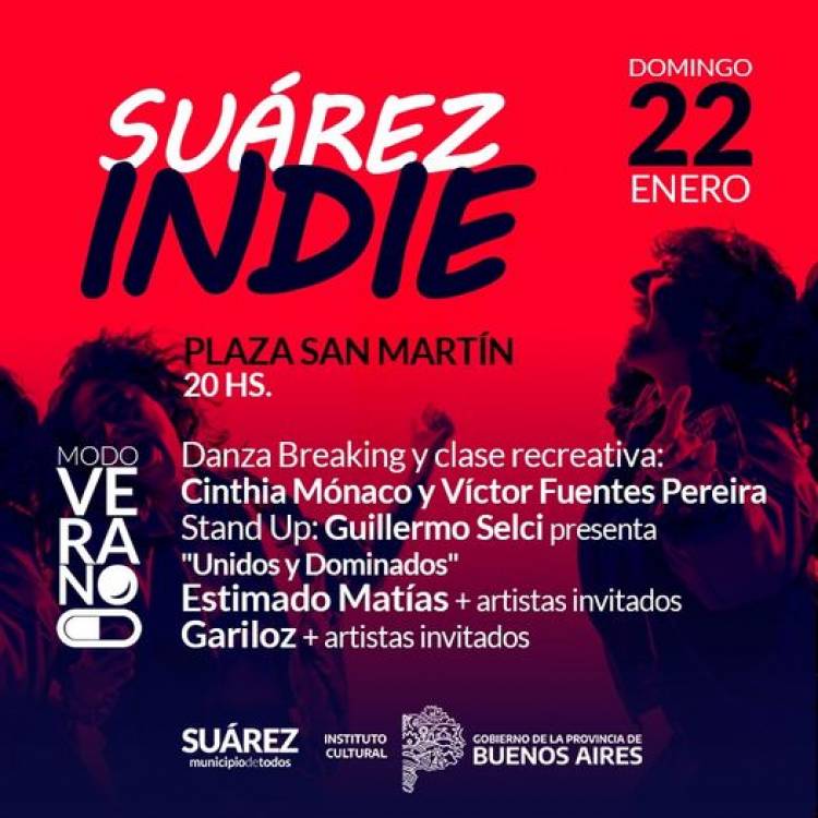 Modo Verano: se viene #SuarezIndie en la plaza San Martín