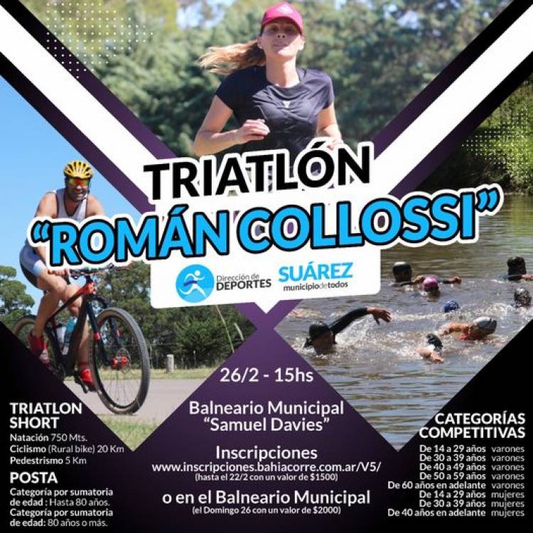Se correra el “Triatlón Román Collossi”