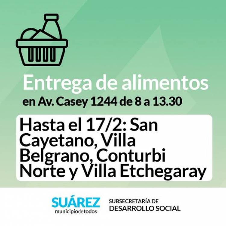 Entrega de aimentos del mes de febrero