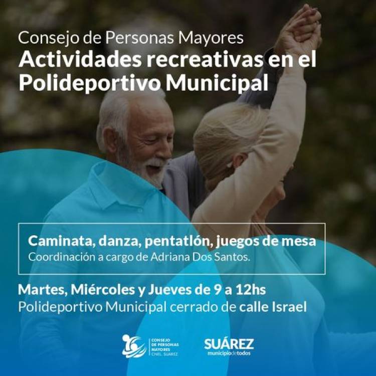 Actividades recreativas en el Polideportivo Municipal