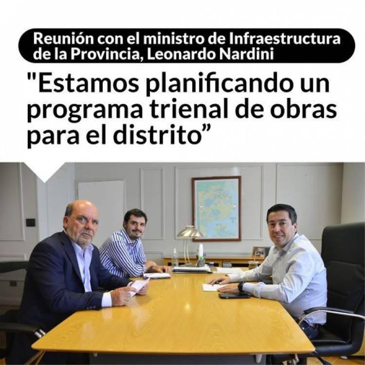 Reunión con el ministro de Infraestructura bonaerense