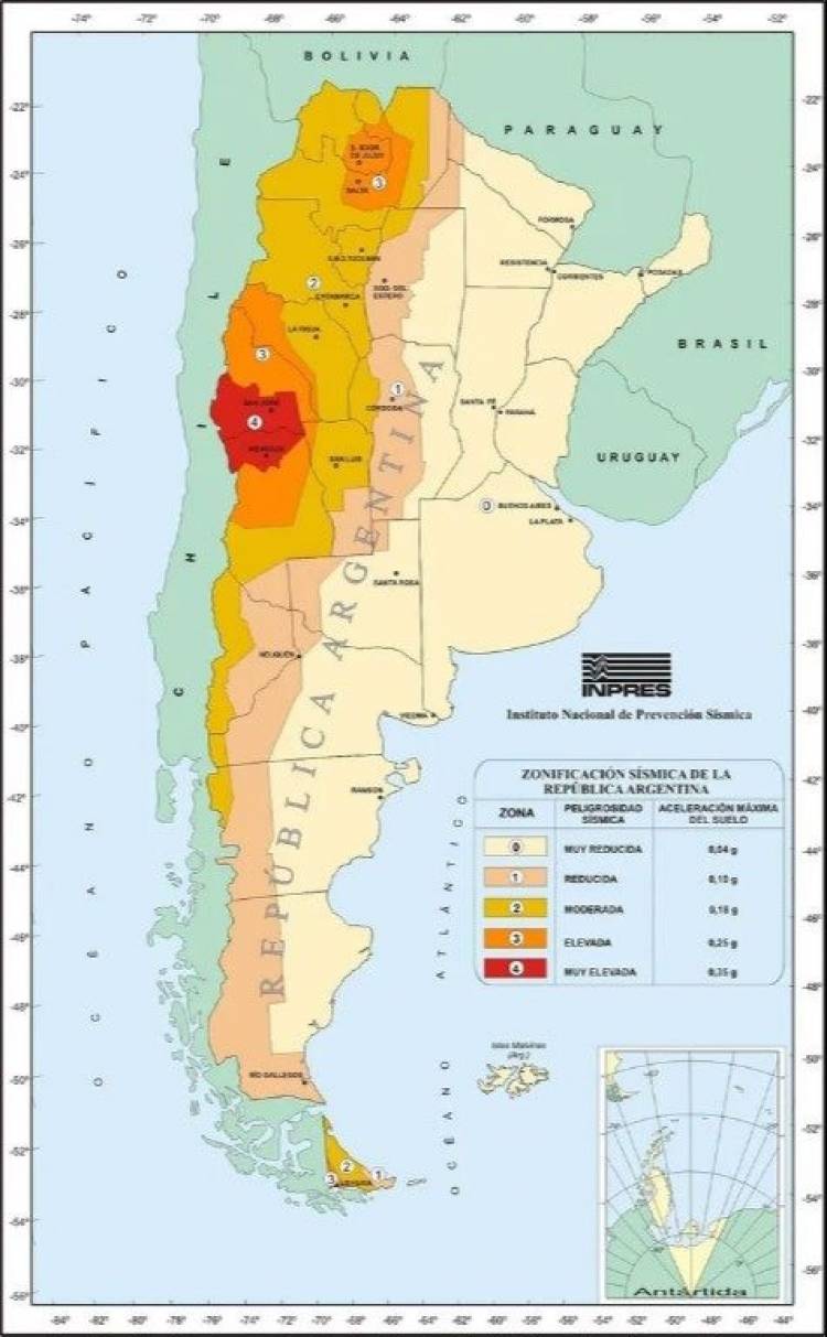 Bahía y la zona, por 1era vez en el Mapa Sísmico Argentino