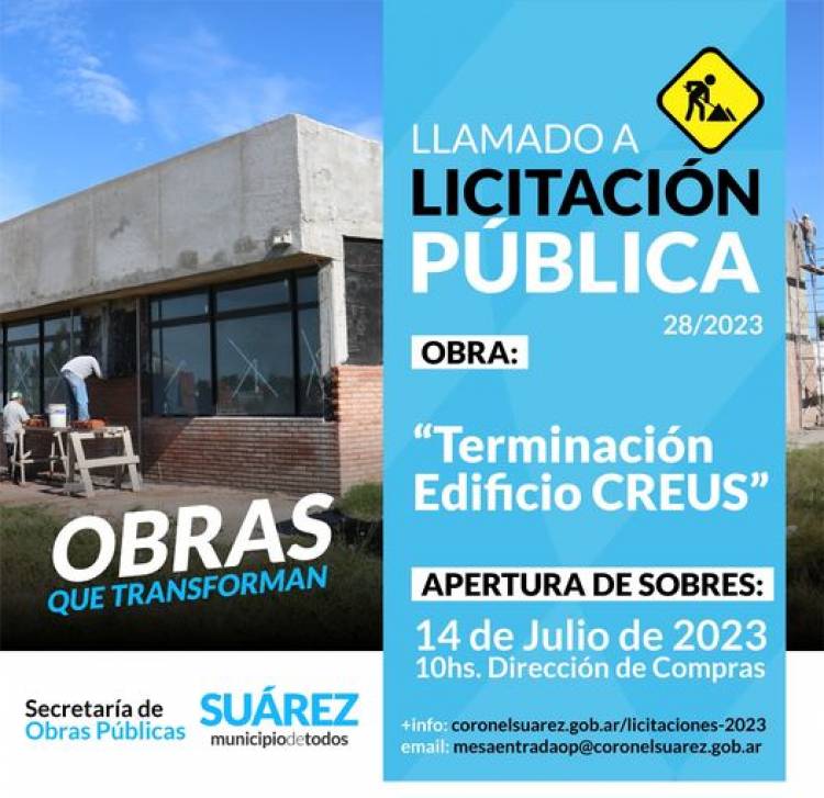 Licitacion Publica: Terminación de edificio CREUS