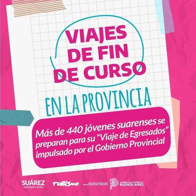 Jóvenes suarenses se preparan para su “Viaje de Egresados” impulsado por el Gobierno Provincial a Miramar