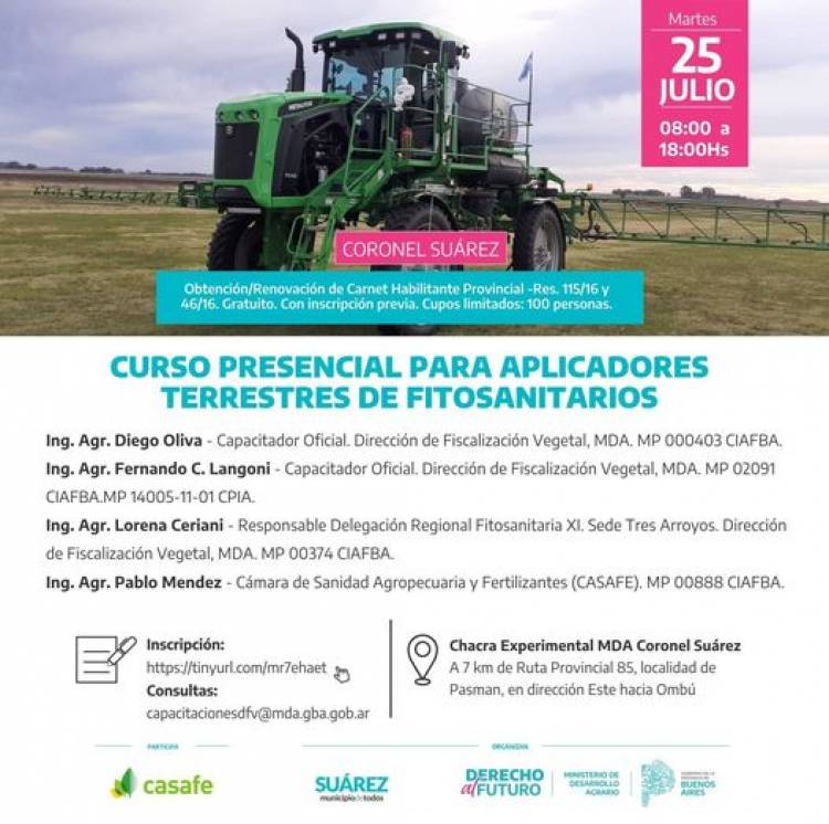 Curso Aplicadores Terrestres de Fitosanitarios