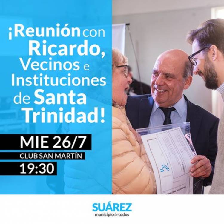 Reunión con Ricardo, vecinos e instituciones de Santa Trinidad