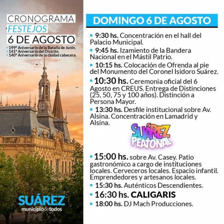 Coronel Suárez palpita la gran fiesta aniversario
