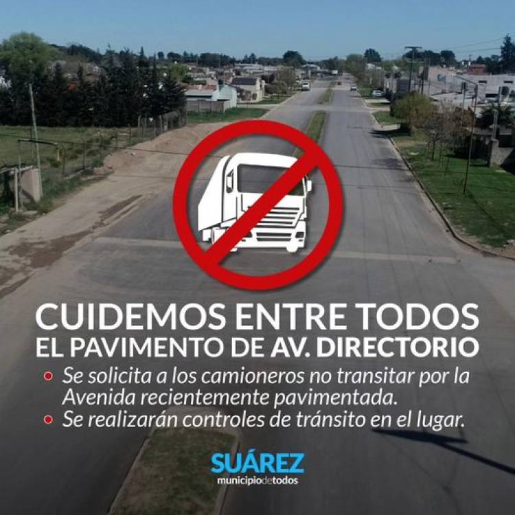 Cuidemos “entre todos” el pavimento de avenida Directorio