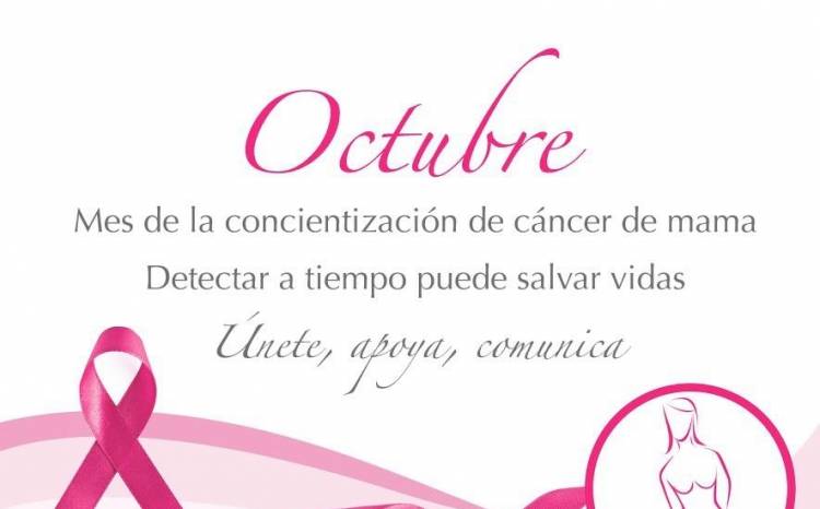 Concientización sobre el Cáncer de Mama, en el mes de octubre Rosa