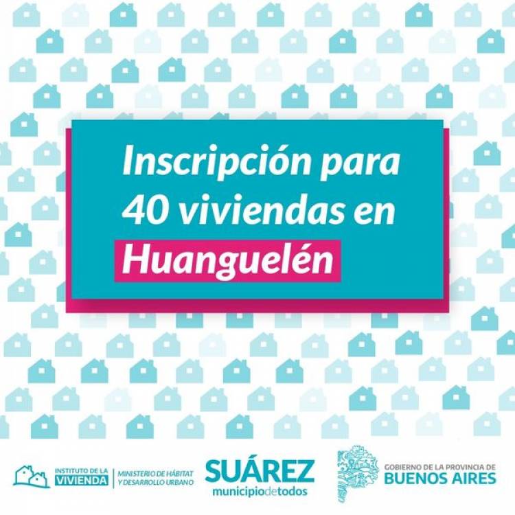 Por gestiones del Intendente Ricardo Moccero se construirán 40 viviendas en Huanguelén