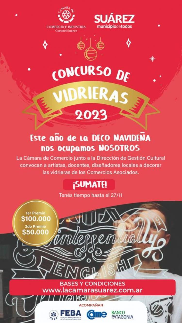 Concurso de vidrieras 2023: este año de la DECO NAVIDEÑA nos ocupamos NOSOTROS