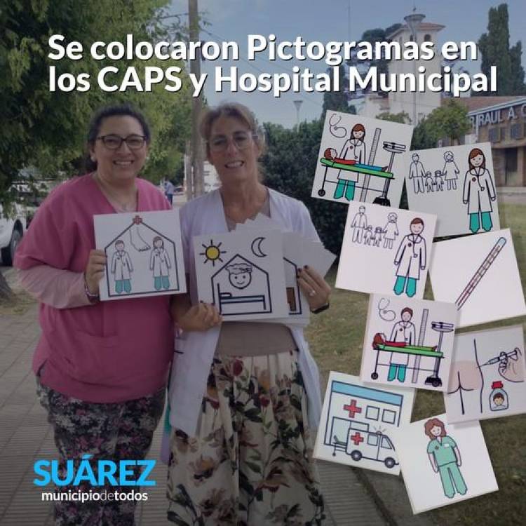 Se colocaron pictogramas en los CAPS y Hospital Municipal