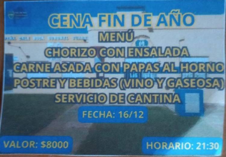 CENA FIN DE AÑO DE LA PEÑA DALE BOCA
