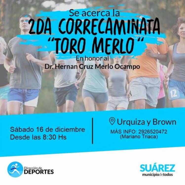 Se acerca la 2da. Correcaminata “Toro Merlo” para continuar concientizando sobre las enfermedades neurodegenerativas