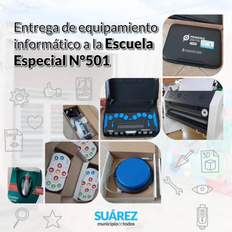 Entrega de equipamiento informático a la Escuela Especial N° 501