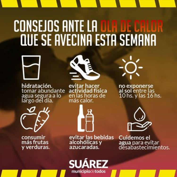 Debido al pronóstico de altas temperaturas cuidemos el agua y nuestra salud