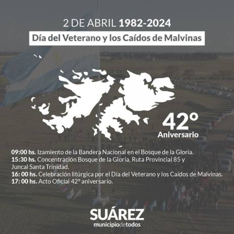 CRONOGRAMA ACTO POR EL 42° ANIVERSARIO DE LA GESTA DE MALVINAS