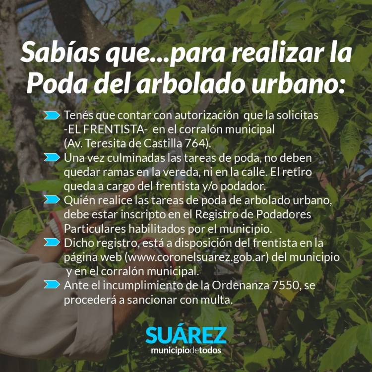 Ambiente: se presentó el registro de podadores autorizados