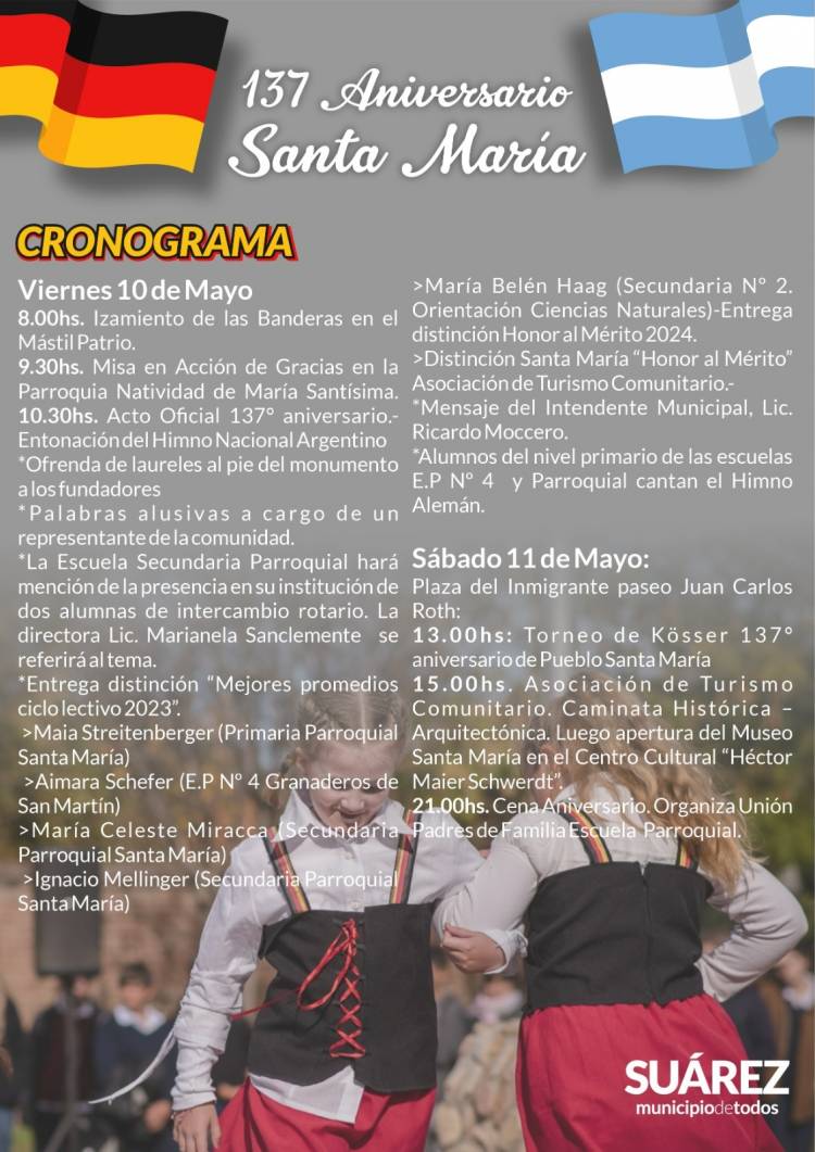 Santa María celebra sus 137° años revalorizando su legado cultural