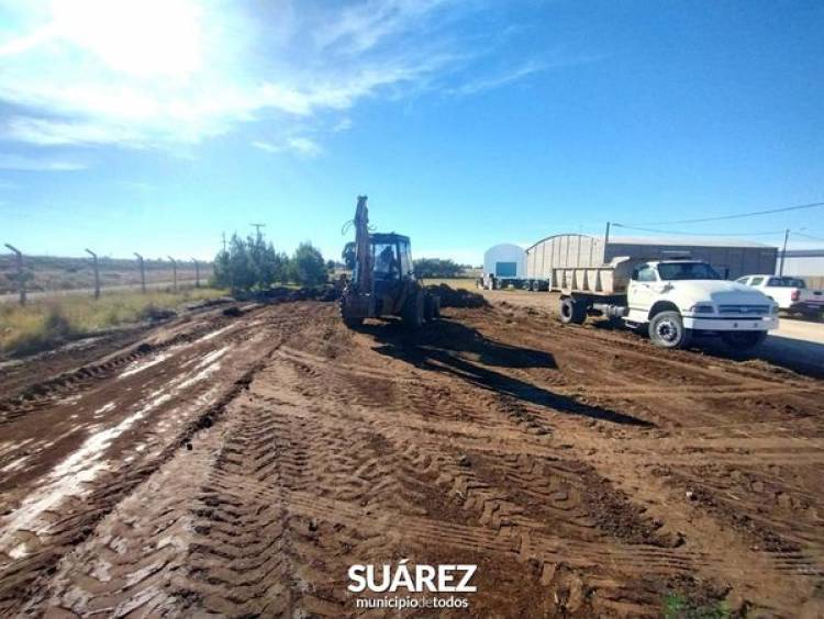 Huanguelén: trabajos en el Parque Industrial local