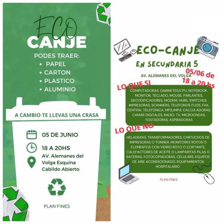 EcoCanje en el marco del Dia Mundial del Ambiente
