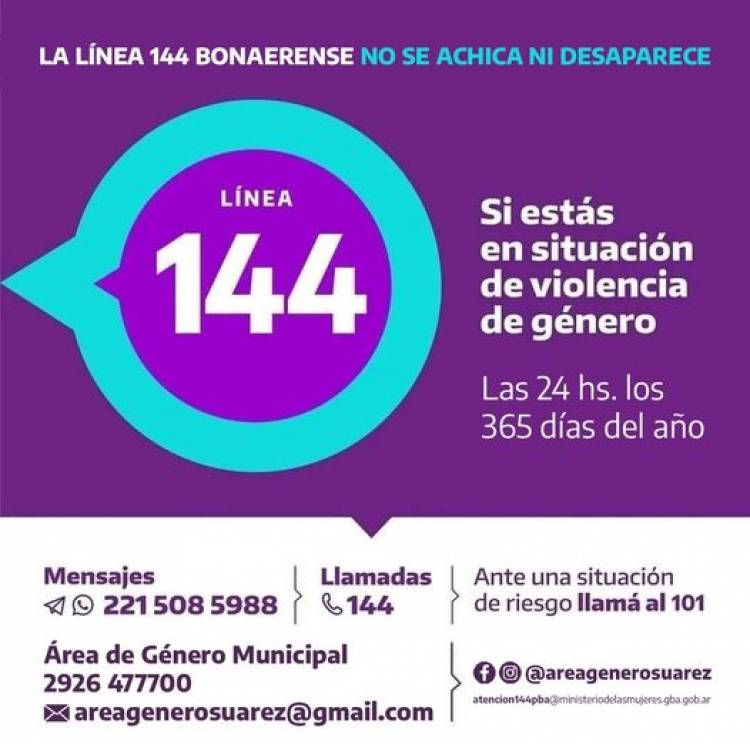 La Línea 144 Bonaerense no se achica ni desaparece