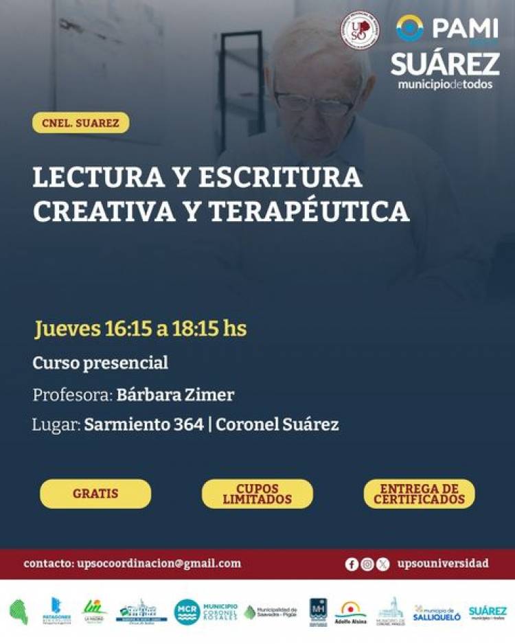 ABIERTA LA INSCRIPCIÓN AL TALLER DE LECTURA Y ESCRITURA CREATIVA Y TERAPÉUTICA