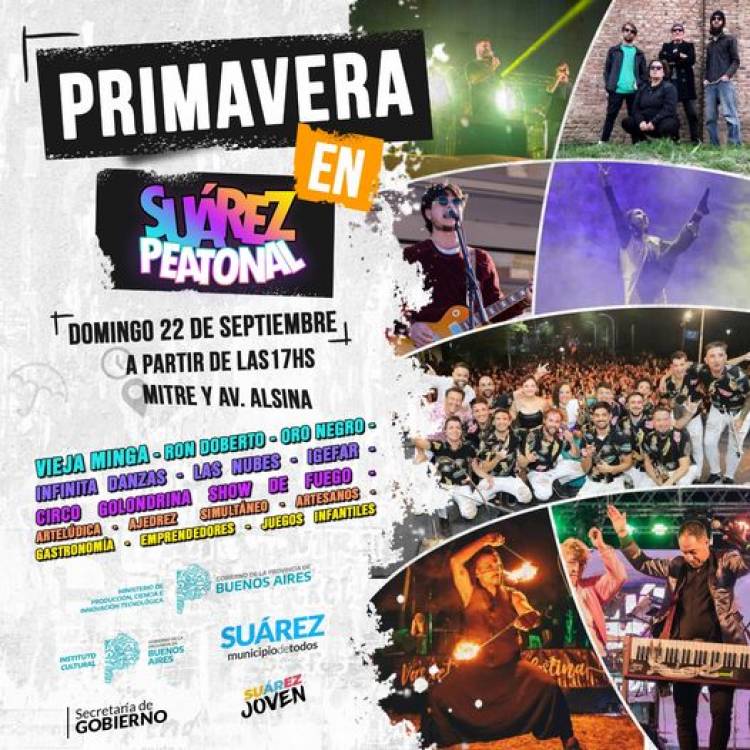 Festejamos la Primavera y el día del Estudiante en Suarez Peatonal