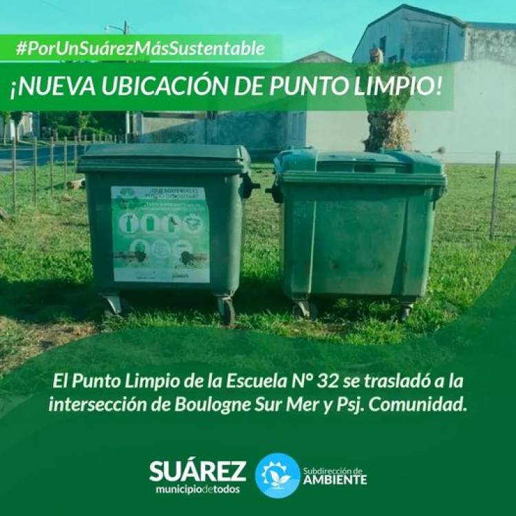 Atención: Cambio de ubicación de el Punto Limpio