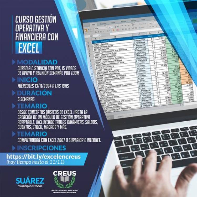 ¡Ideal para emprendedores!: inscribite al Curso de Gestión Operativa y Financiera con Excel 