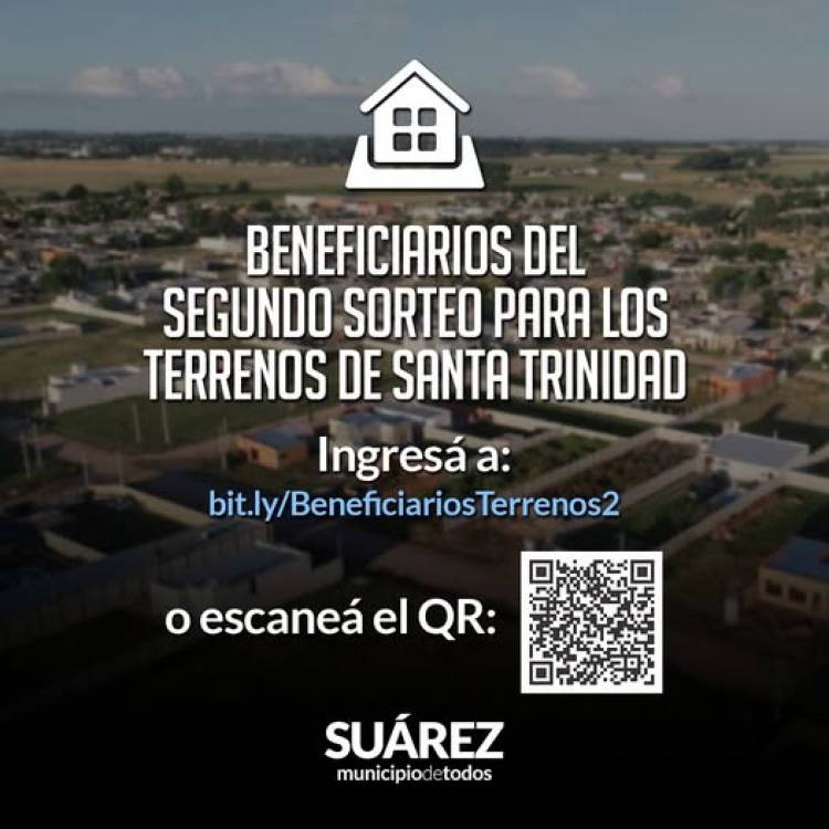 Sorteo de terrenos en Santa Trinidad: listado de beneficiarios