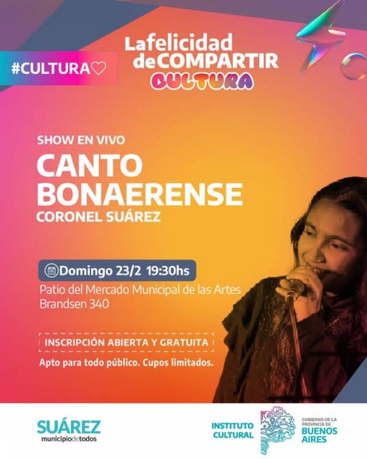 El Programa Canto Bonaerense llega a Coronel Suárez