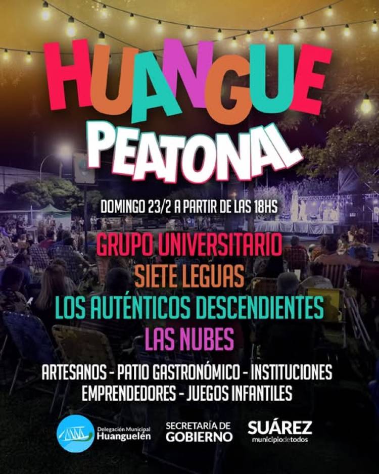 ¡Llega Huangue Peatonal a mover el 2025 con una noche única de música, arte y sabor!   