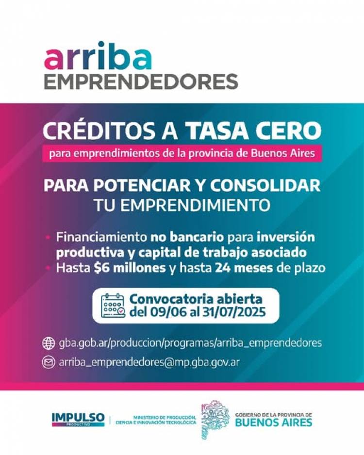 Arriba Emprendedores: préstamos del Ministerio de Producción, Ciencia e Innovación Tecnológica