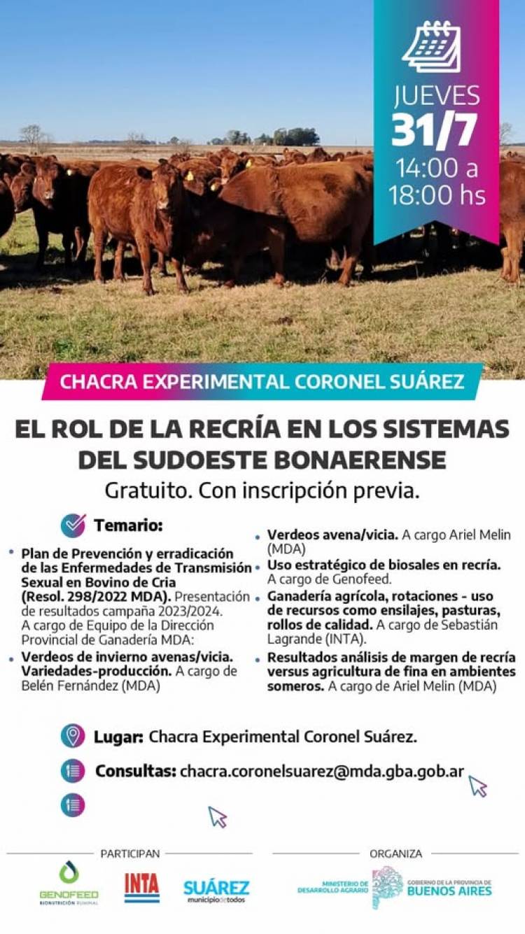 EL ROL DE LA RECRÍA EN LOS SISTEMAS DEL SUDOESTE BONAERENSE