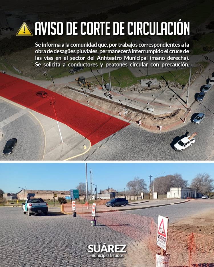 Aviso de corte de circulación