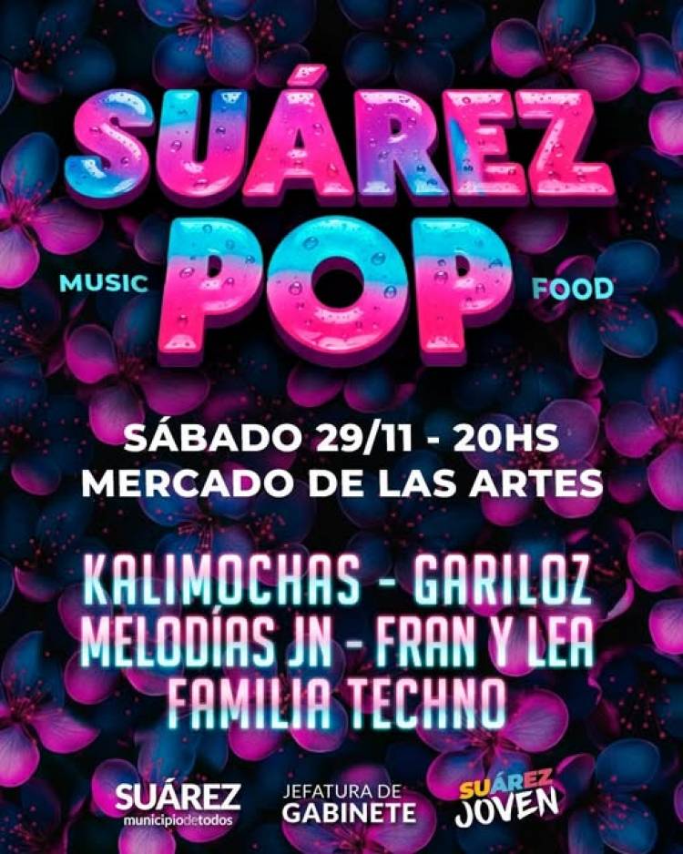 Se viene Suarez Pop: un nuevo espacio para que los artistas locales brillen en el escenario