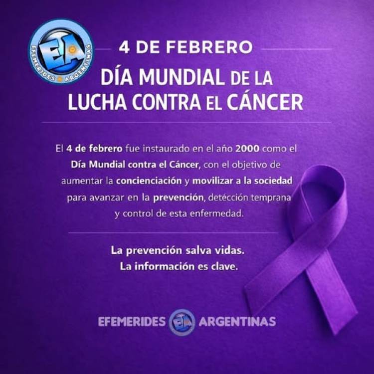 04 de Febrero "DÍA MUNDIAL DE LA LUCHA CONTRA EL CÁNCER"