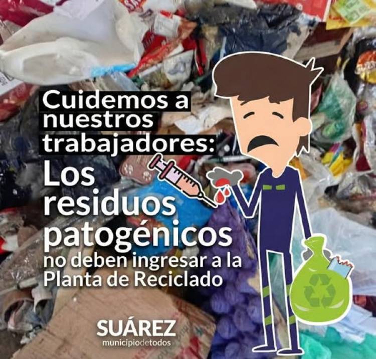 Residuos patológicos en la Planta de Reciclado: un riesgo que debemos evitar entre todos