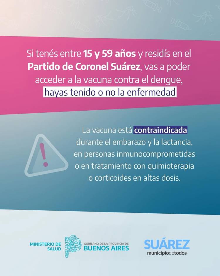 ¡Vacunate contra el dengue!