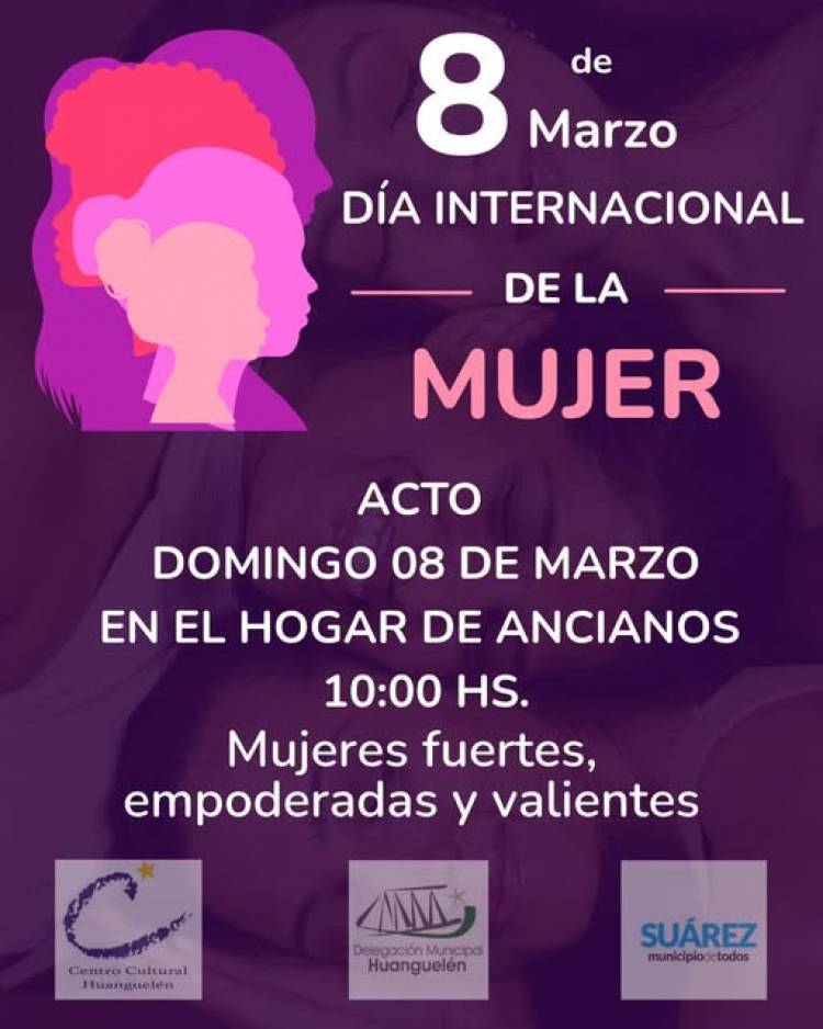 Huanguelén conmemora el Día Internacional de la Mujer