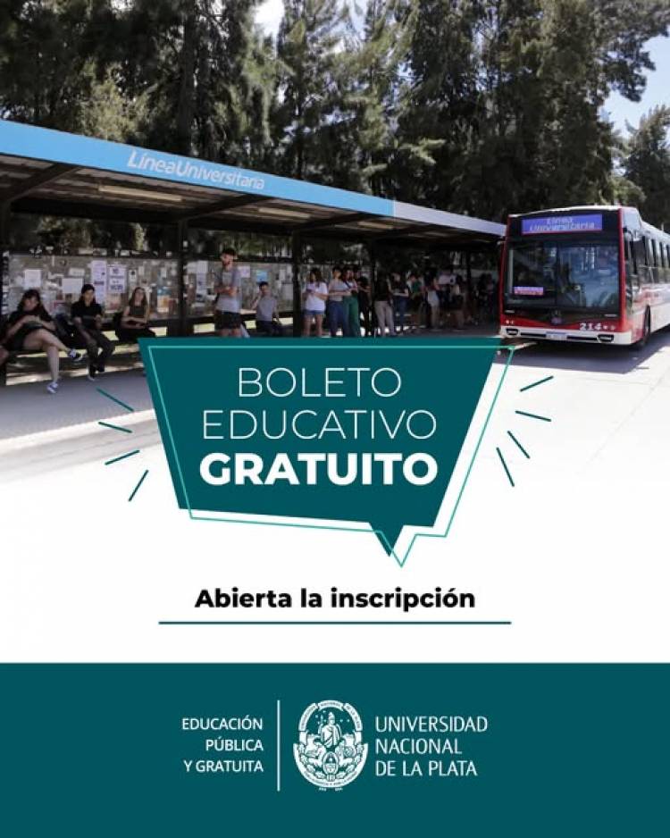 UNLP: ya abrió la inscripción para el Boleto Educativo Gratuito