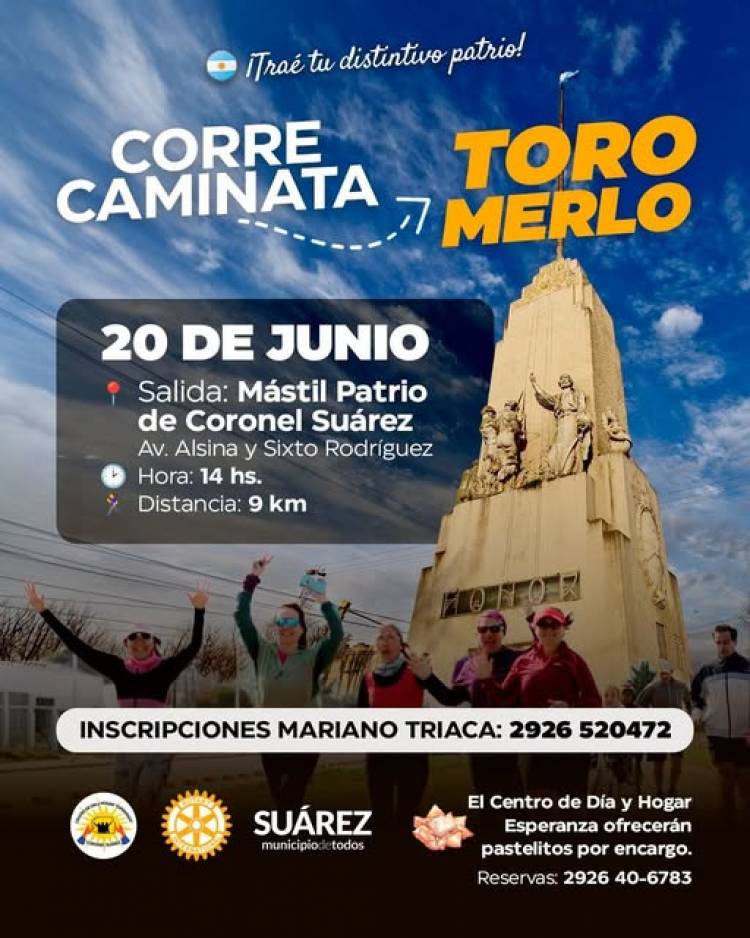  ¡Celebremos juntos el día de la Bandera con una Correcaminata "Toro Merlo"! 