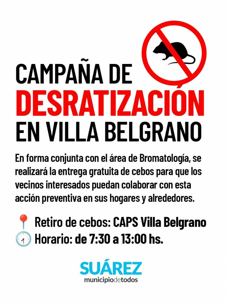 Campaña de Desratización en Villa Belgrano